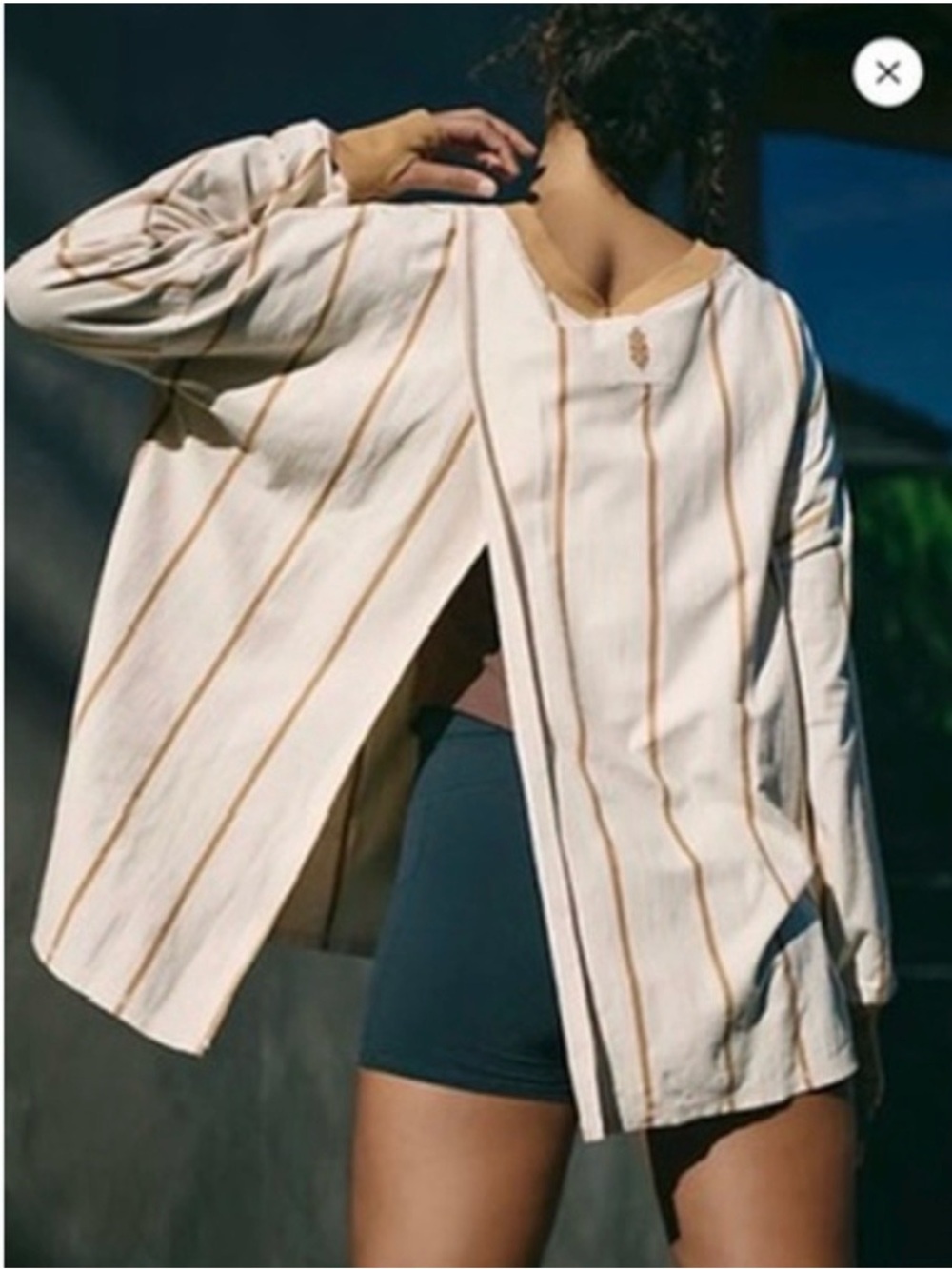 Free People Home Game Striped Layer Top - Picture 2 of 6